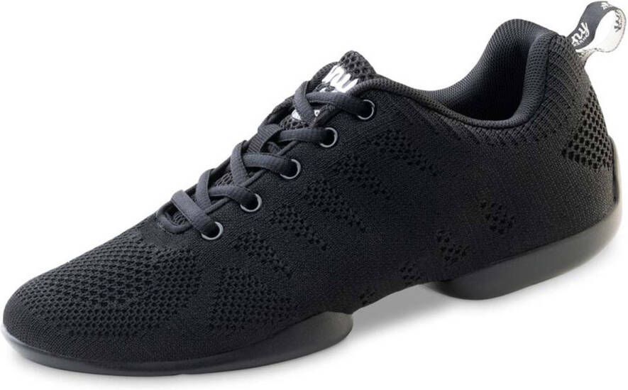 Suny Latin Heren Danssneakers Anna Kern 4020 Salsa Danssneakers met splitzool Uitneembaar voetbed Ademend materiaal Flexibel Comfortabel Salsa Latin Stijldansen Ballroom Swing Zwart