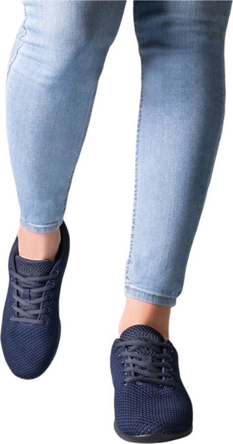 Suny Dames Danssneakers 170 Splitzool Veters Salsa Latin Bachata Swing Dansen binnen en buiten Eenvoudige dansbewegingen Comfortabele danssneakers Lichtgewicht Ademend Mesh Blauw