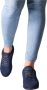 Suny Dames Danssneakers 170 Splitzool Veters Salsa Latin Bachata Swing Dansen binnen en buiten Eenvoudige dansbewegingen Comfortabele danssneakers Lichtgewicht Ademend Mesh Blauw - Thumbnail 1