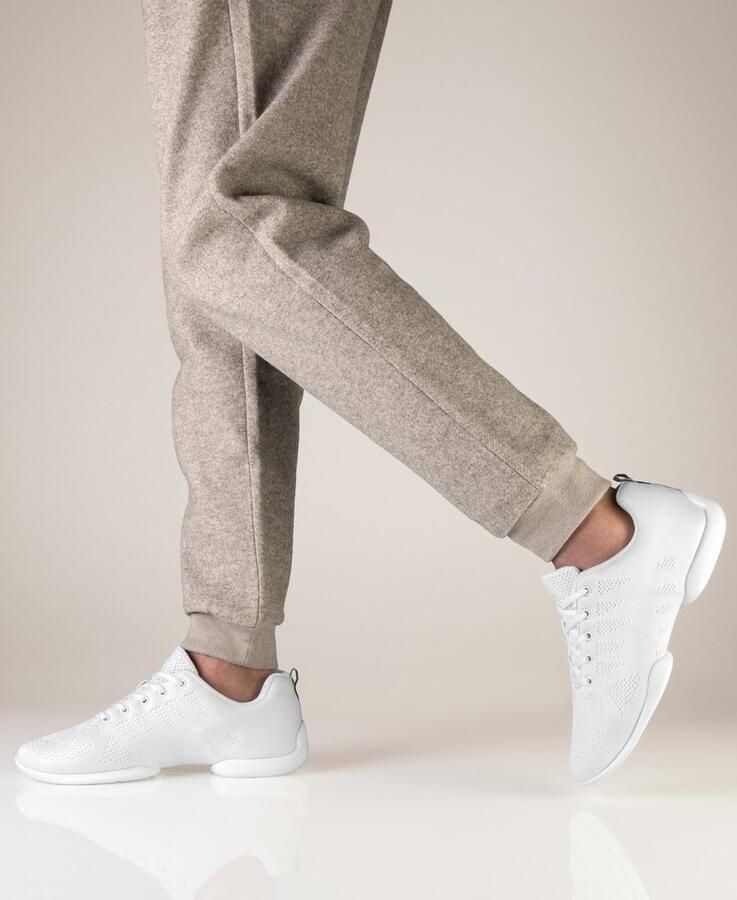 Suny 4060 Witte Danssneakers voor Heren Splitzool met Draaipunten voor Soepele Draaibewegingen Dansen binnen en Buiten Salsa Bachata Line dance wit