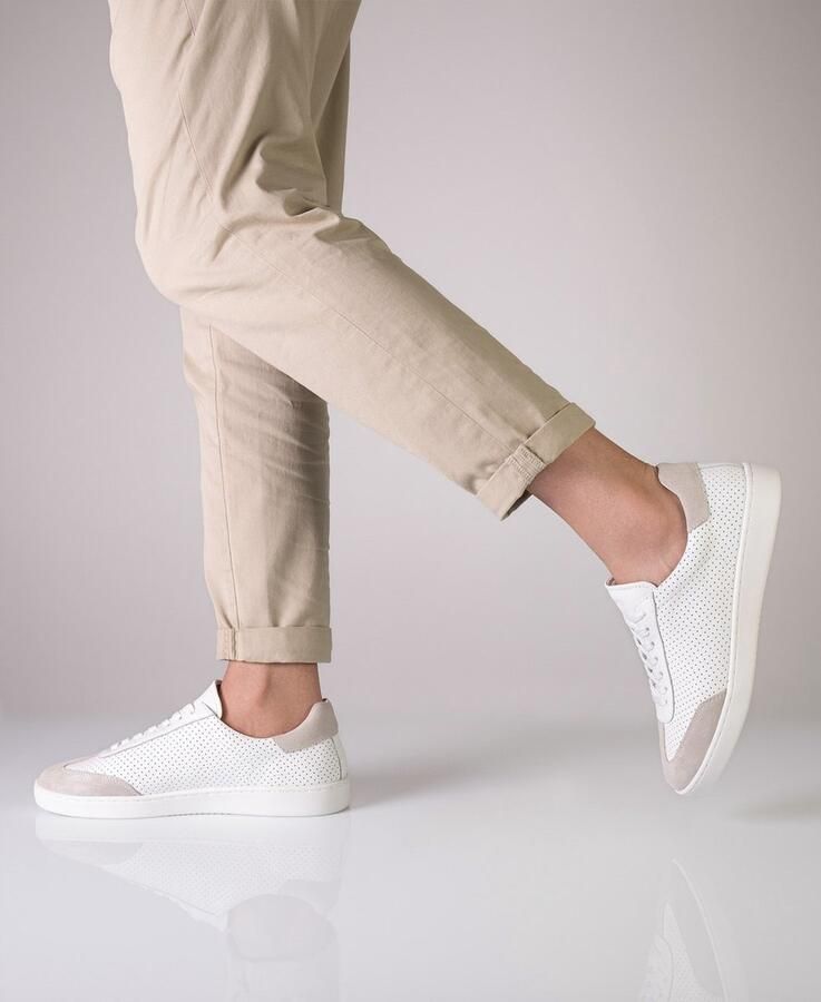 Suny Anna Kern 7420 Suede Danssneakers voor heren in Wit Beige met Volledige Zool en Draaipunten voor vloeiende draaibewegingen Latin Salsa Bachata beige wit - Foto 1