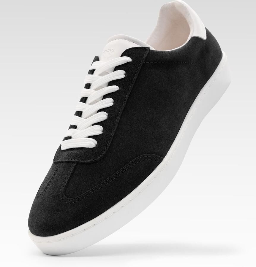 Suny Danssneakers Anna Kern 7415 voor Heren Perfect voor Latin Dansstijlen Salsa Bachata Volledige zool met draaipunten voor optimale draaibewegingen Zacht Suede zwart