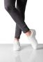 Suny Witte Dames Danssneakers 160 Splitzool Twee geïntegreerde draaipunten Ademend materiaal Uitneembaar voetbed Flexibele pasvorm Salsa Bachata Latin Training Wit - Thumbnail 2