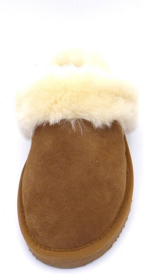 Super Cracks Home Dames Pantoffelmuil 886101-82 Cognac