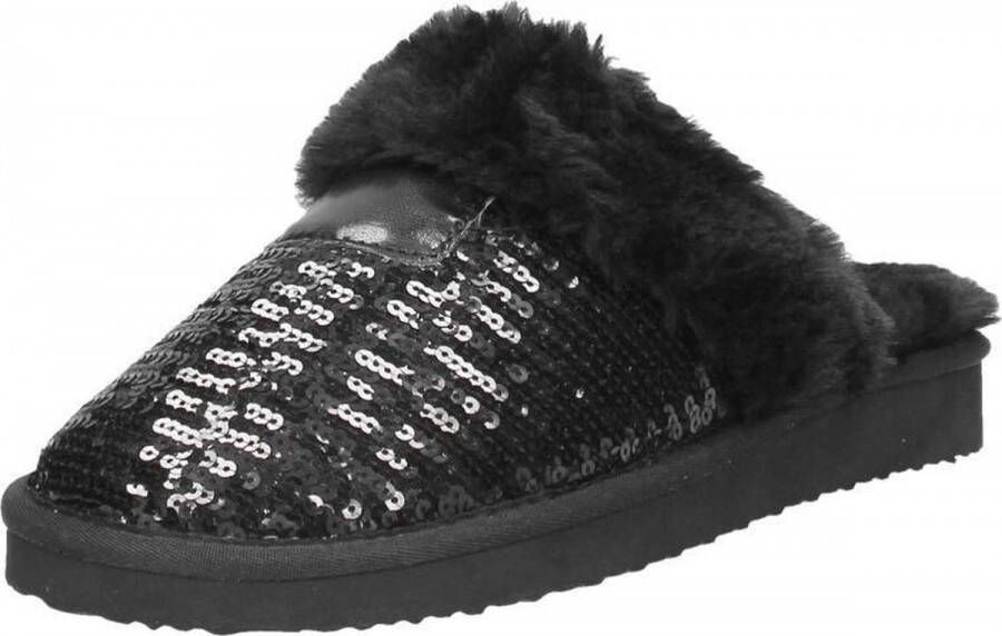 Super Cracks Pantoffels in zwart voor Dames 35638