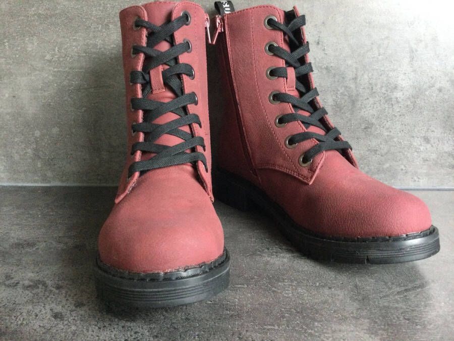 Super Cracks Supercracks veter boots bordeauxrood bordeaux