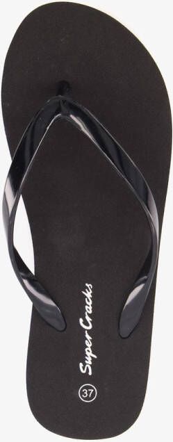 Super Cracks Supercracks dames teenslippers met dikke zolen Zwart