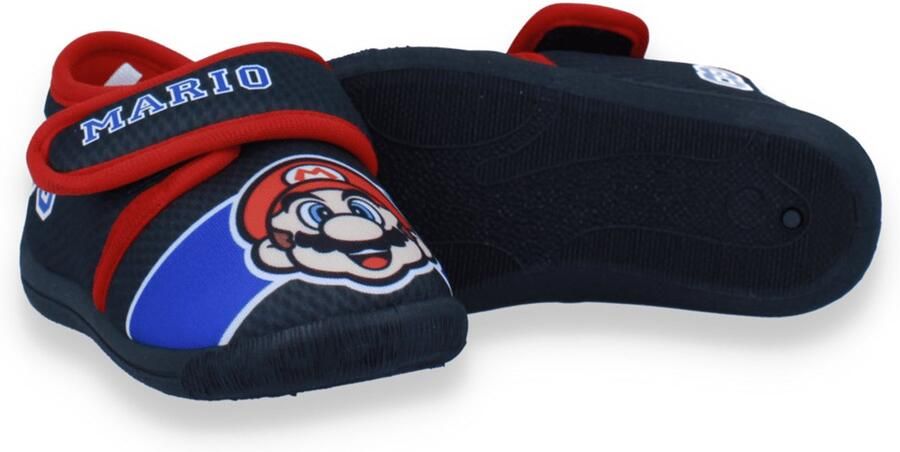 Super Mario Bross Jongens Pantoffel Zwart rood