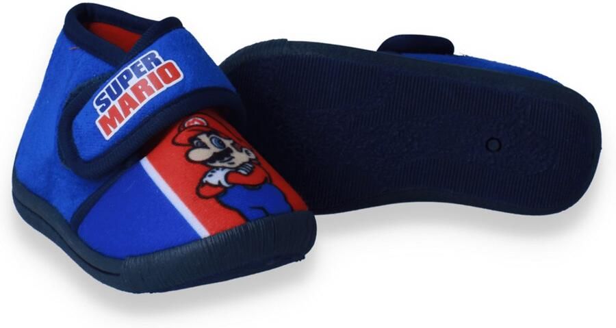 Super Mario Jongens Pantoffel Blauw