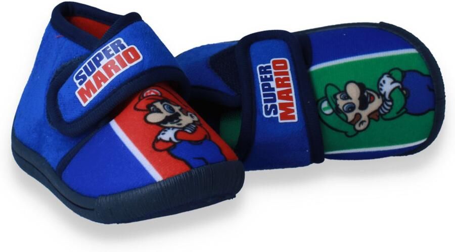 Super Mario Jongens Pantoffel Blauw