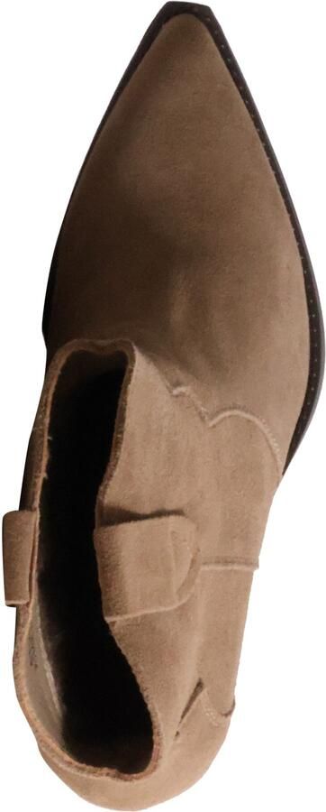 Super Mode Leren enkellaarsjes met hak van Ideal Shoes