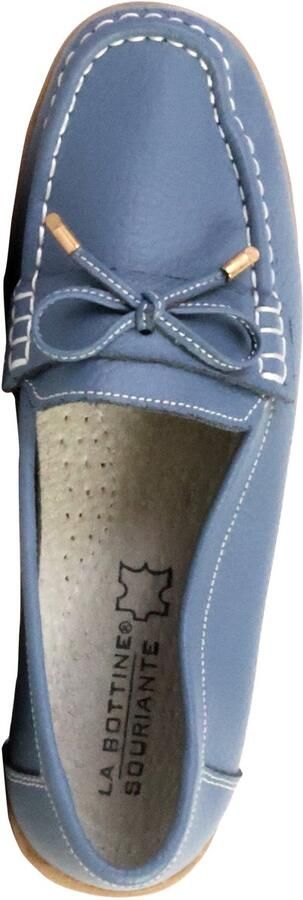 Super Mode Instappers 'LBS-Ledermokassin' blauw denim - Foto 4