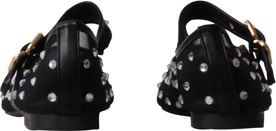 Super Mode Ballerina 'M&M Mira Max Ballerinas mit Riemchen' zwart