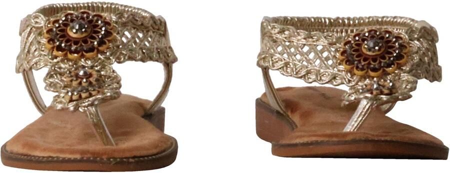Super Mode Sandaal 'Flache Sandalen zum Hineinschlüpfen' goud