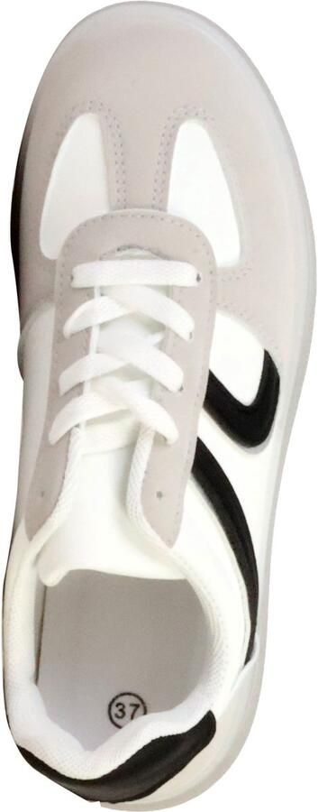 Poti pati Supermodieuze lage sneakers met veters - Foto 3