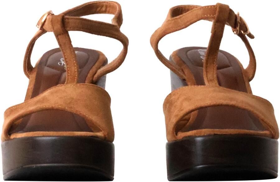 Super Mode Sandalen met plateauzool en riempje van R and Be