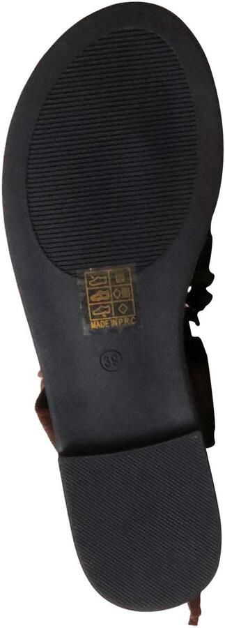 Super Mode Platte sandalen met rits van R and Be