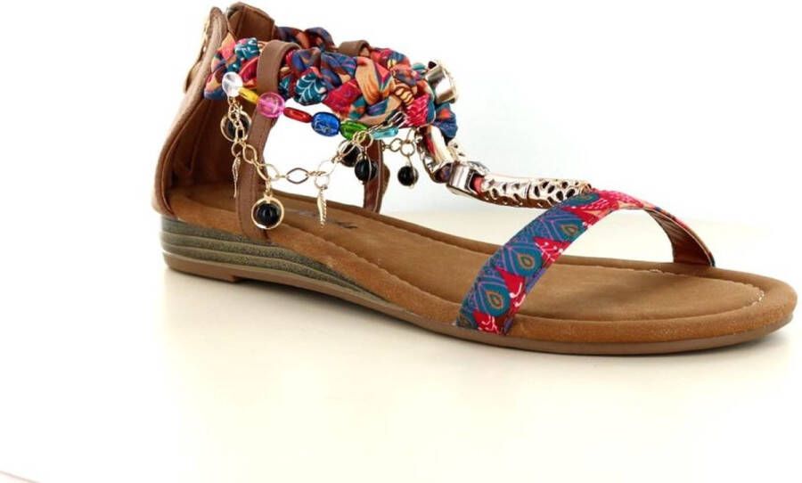 Lascana Sandalen Zomerschoen Sandalette zomerschoen met sierketting en sierstenen VEGAN