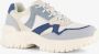 Supercracks dames dad sneakers wit denim Uitneembare zool - Thumbnail 2