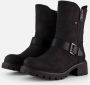 Super Cracks Supercracks gevoerde dames biker boots zwart - Thumbnail 2