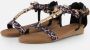 Supercracks Sandalen zwart Textiel Dames - Thumbnail 1