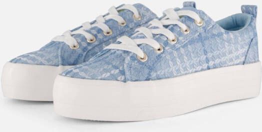 Supercracks Sneakers blauw Canvas Dames