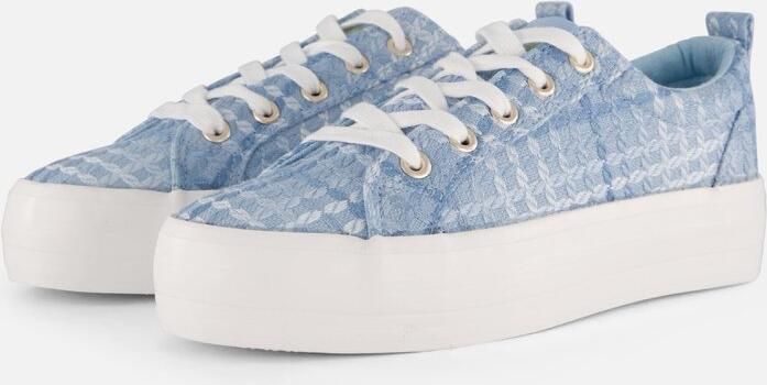 Supercracks Sneakers blauw Canvas Dames