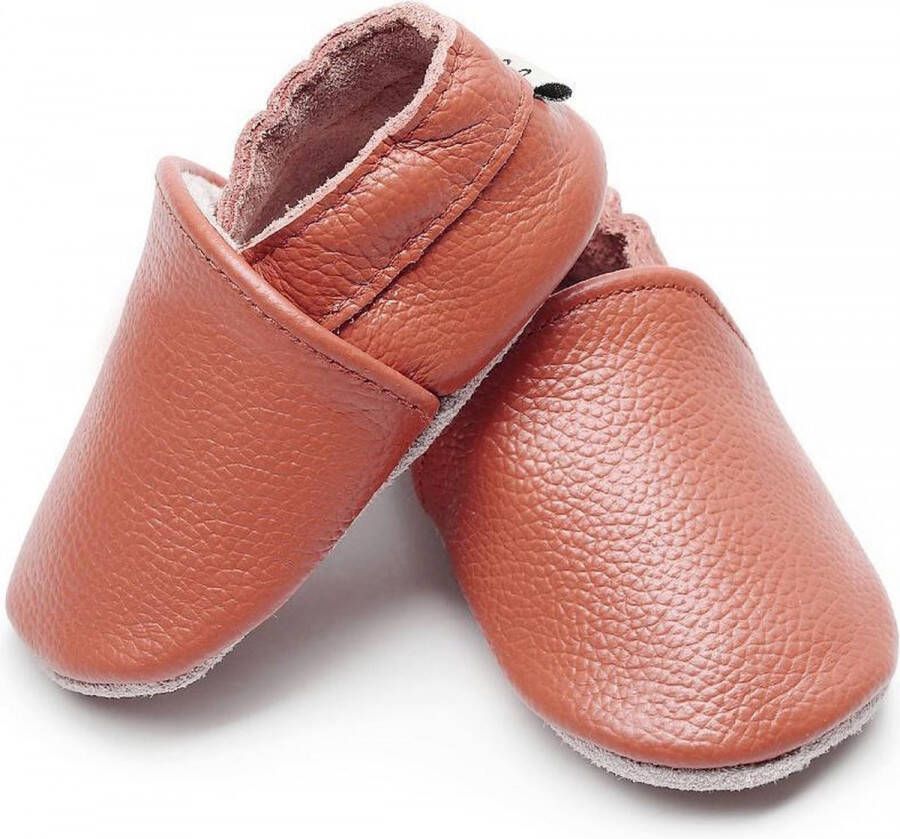 Supercute baby sloffen cognac bruin babyschoenen 0 t m 6 maanden