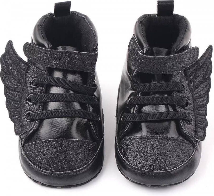 Supercute baby sneakers Wings zwart glitter 12 tot 18 maanden