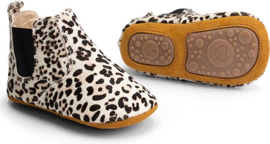 Supercute enkellaarsje Chelsea boots dierenprint luipaardprint 12 18 maanden - Foto 3