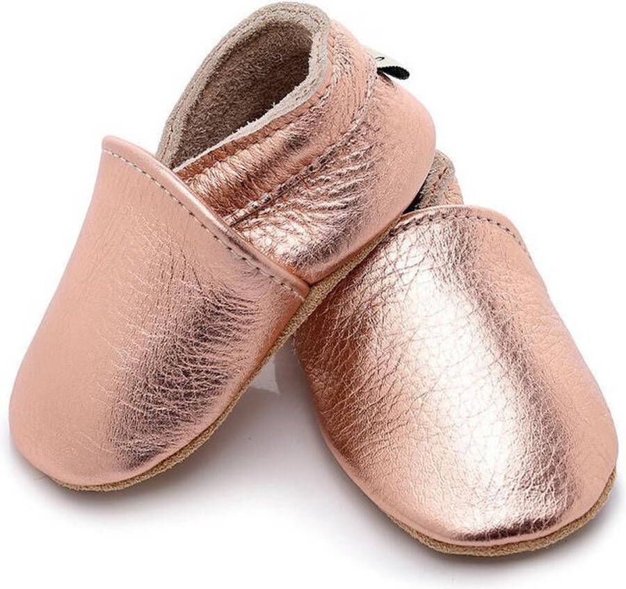 Supercute Leren Baby Slofjes Rosé 18 t m 24 maanden Leer Babyschoenen Meisje Kraamcadeau Babyshower Babysloffen