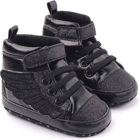 Supercute baby sneakers Wings zwart glitter 12 tot 18 maanden