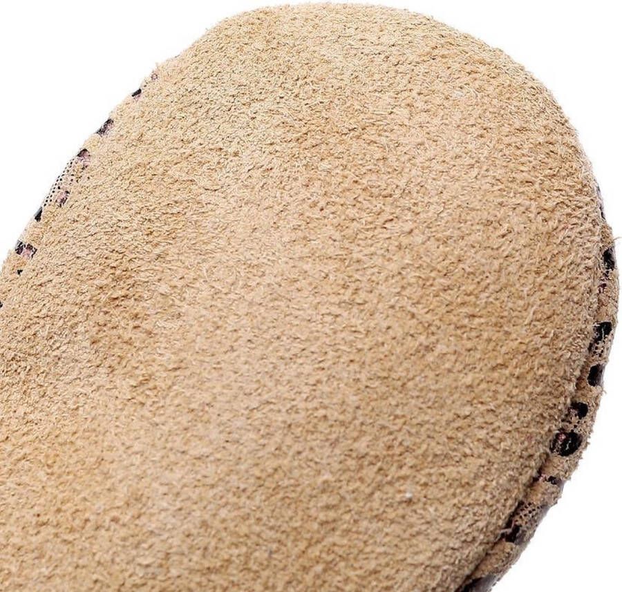 Supercute Leren Baby Slofjes Dierenprint 18 tot 24 Maanden Metaliek Leer Babyschoenen Meisje Kraamkado Babyshower - Foto 2