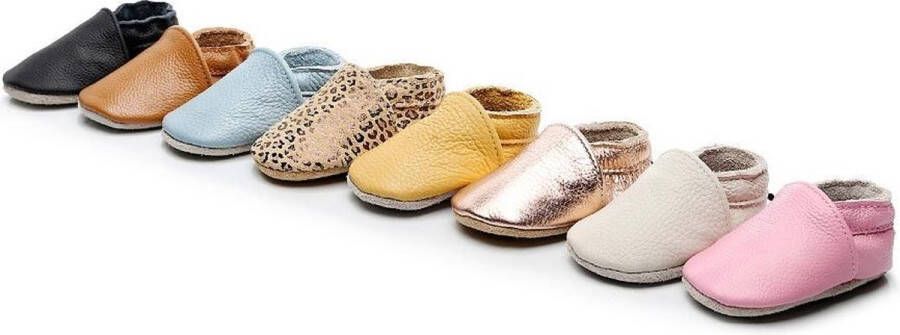 Supercute Leren baby sloffen Caramel bruin 0 6 maanden Leer Babyschoenen Jongen Kraamkado Babyshower - Foto 3