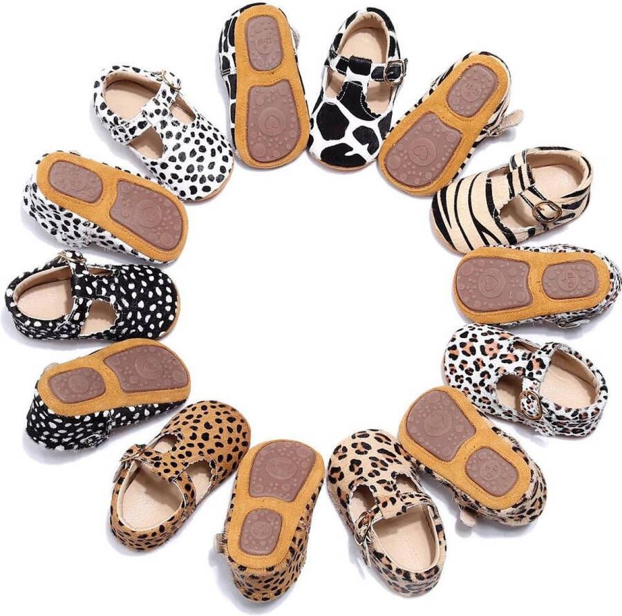 Supercute leren kinderschoenen giraffe dierenprint 18 tot 24 maanden