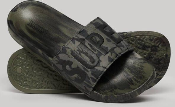 Superdry Slippers Sandales De Piscine À Motif Camouflage Véganes