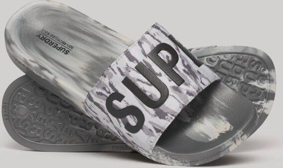 Superdry Camo Vegan Pool Slippers Grijs Man