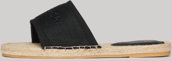 Superdry Canv Overlay Espadrilles Zwart Vrouw