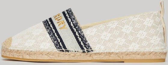 Superdry Canvas Overlay Espadrilles Goud Vrouw
