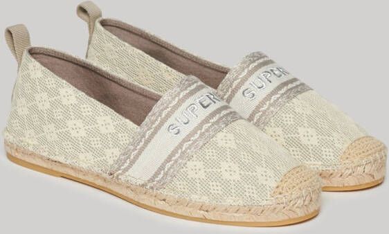 Superdry Canvas Overlay Espadrilles Grijs Vrouw