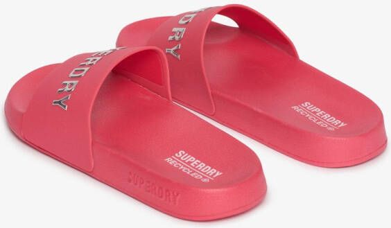 Superdry Code Logo Vegan Pool Slippers Roze Vrouw