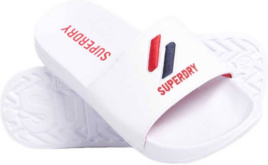 Superdry Core Pool Slippers Wit Vrouw