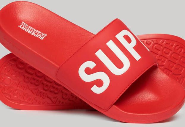 Superdry Core Vegan Pool Slippers Rood Man