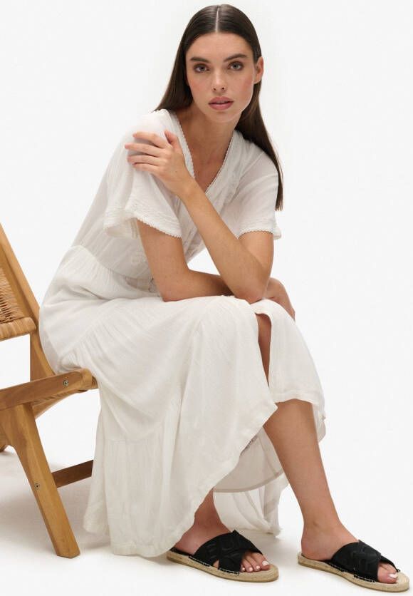 Superdry Espadrille slippers met gekruiste bandjes Dames Slippers