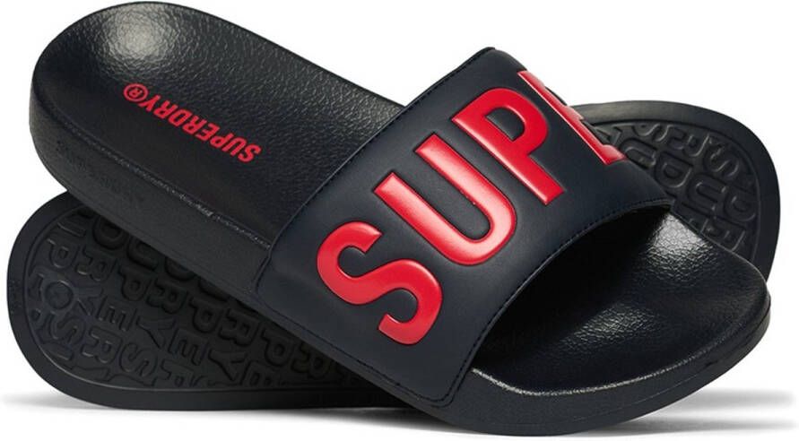 Superdry Core badslippers met grafische print Heren Slippers