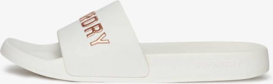 Superdry Logo Vegan Pool Slippers Wit Vrouw