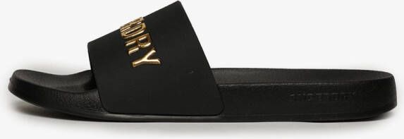 Superdry Logo Vegan Pool Slippers Zwart Vrouw
