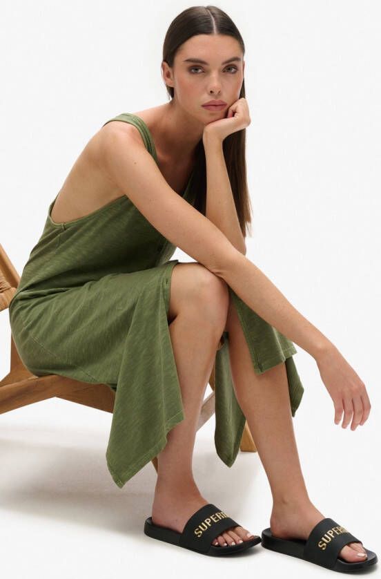 Superdry Logo Vegan Pool Slippers Zwart Vrouw