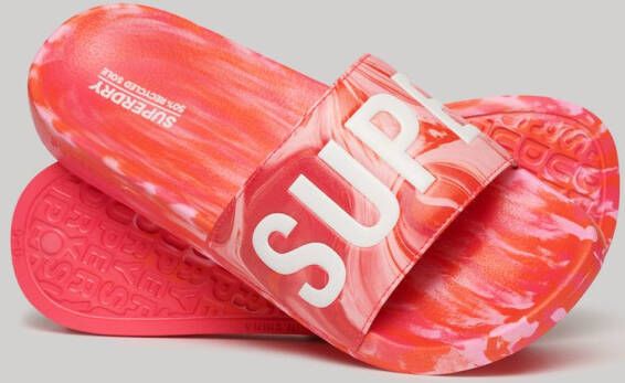 Superdry Marble vegan badslippers Dames Slippers
