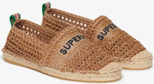 Superdry Raffia espadrille met borduursels Dames Espadrilles